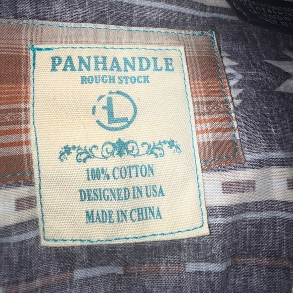 Panhandle Aztec Western button up - Picture 4 of 11